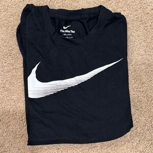 Nike Black Tee with White Logo